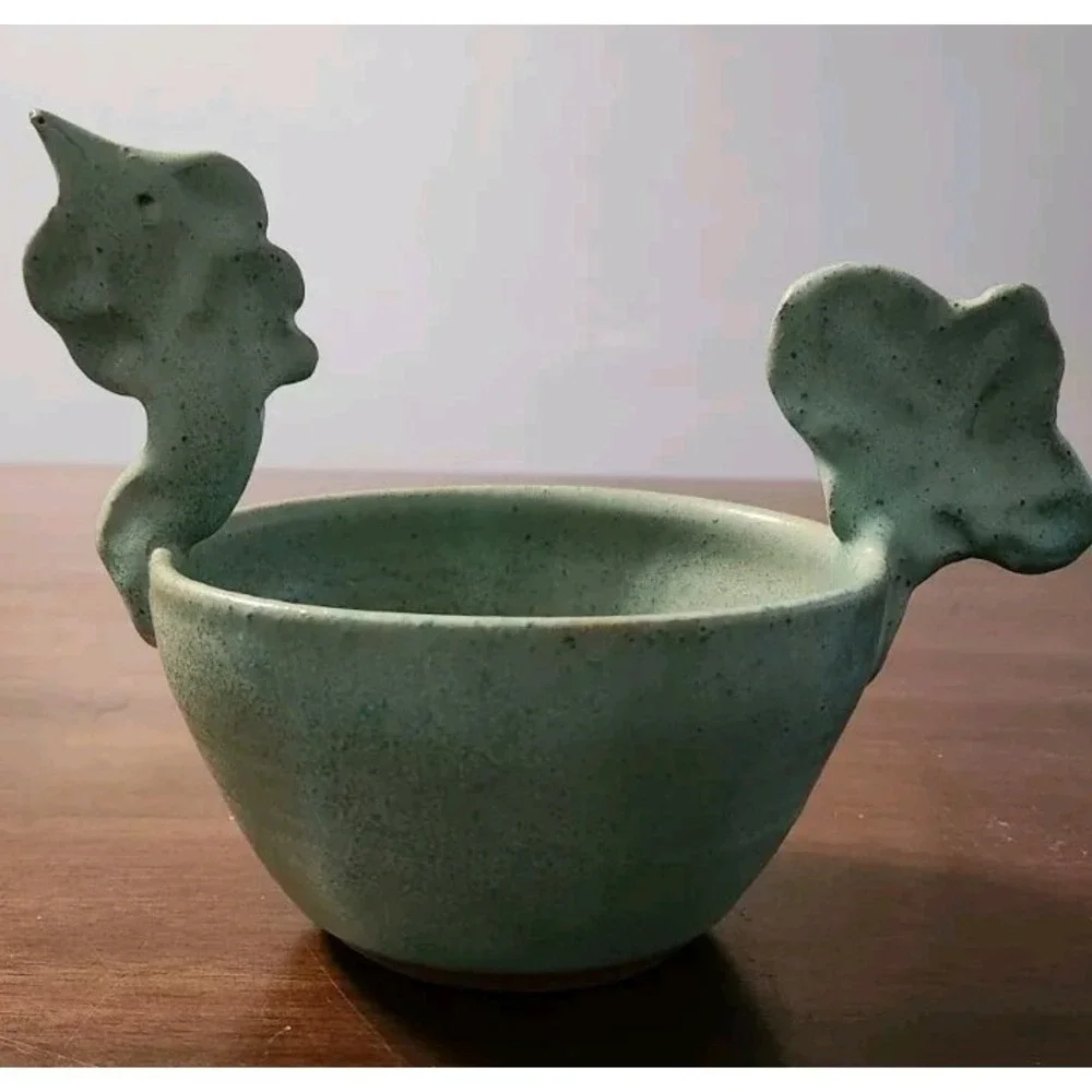 Vintage Clay Rooster Bowl